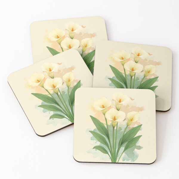 Item preview, calla lilies // watercolor botanical study designed and sold by Creativ_Design.