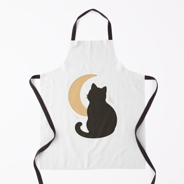 Item preview, Black Cat & Crescent Moon Sticker designed and sold by PrintByte.