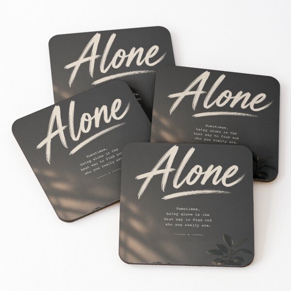 Item preview, ALONE – Finding Peace in Silence | Self Discovery Quote designed and sold by NovaInfinityStudio.