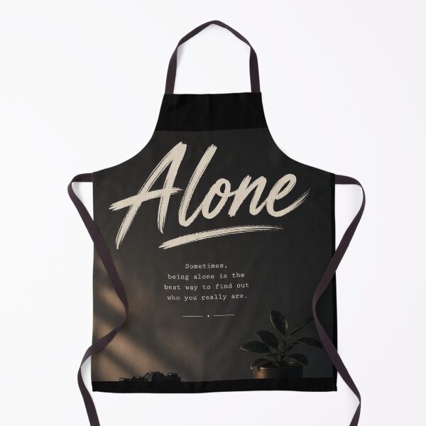 Item preview, ALONE – Finding Peace in Silence | Self Discovery Quote designed and sold by NovaInfinityStudio.