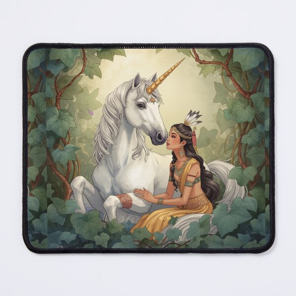 Item preview, Indian Princess Saraswati With A Unicorn designed and sold by jessypaul027.