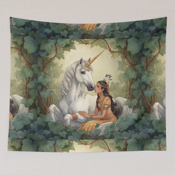 Item preview, Indian Princess Saraswati With A Unicorn designed and sold by jessypaul027.