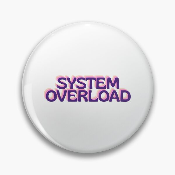 Item preview, System Overload Funny Tech Burnout Retro Text designed and sold by Snowy Studio Designs.