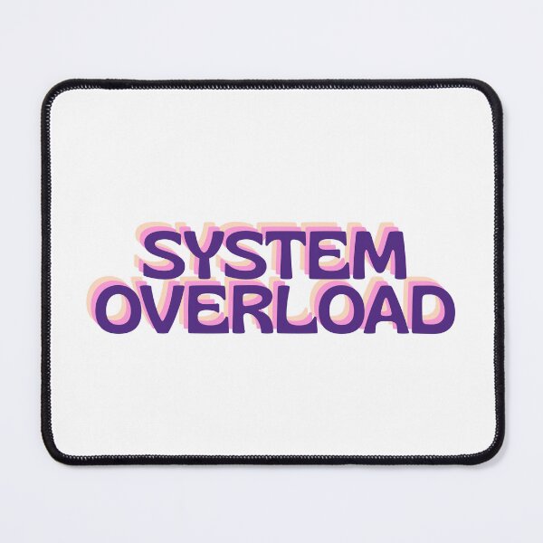 Item preview, System Overload Funny Tech Burnout Retro Text designed and sold by Snowy Studio Designs.