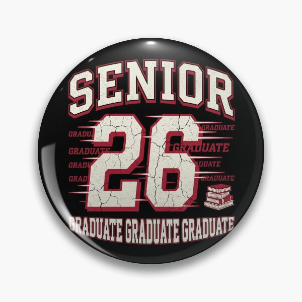 Item preview, Senior 26 Collegiate Graduation Distressed Typography designed and sold by TeNovaStudio.