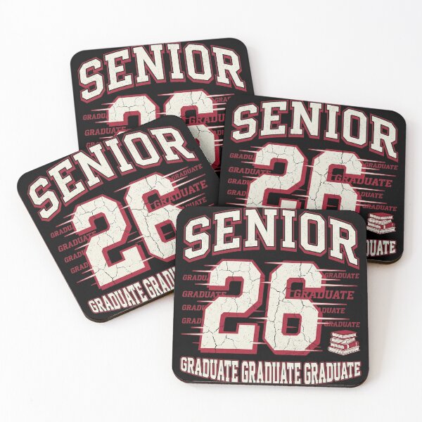 Item preview, Senior 26 Collegiate Graduation Distressed Typography designed and sold by TeNovaStudio.