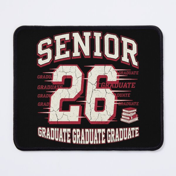 Item preview, Senior 26 Collegiate Graduation Distressed Typography designed and sold by TeNovaStudio.