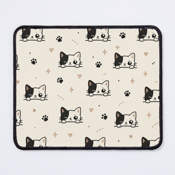 Item preview, Cute Peeking Cat Pattern Blanket – Kawaii Black and White Kitten Toss Pattern Cozy Throw Blanket designed and sold by IconicDesignsXd.