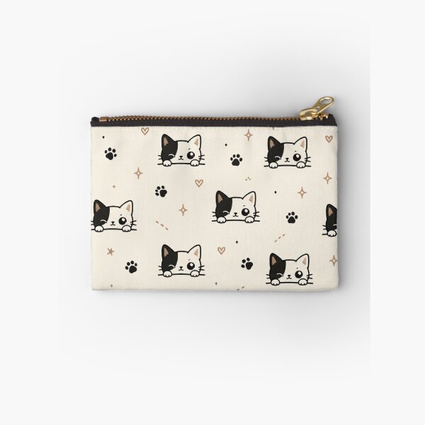 Item preview, Cute Peeking Cat Pattern Blanket – Kawaii Black and White Kitten Toss Pattern Cozy Throw Blanket designed and sold by IconicDesignsXd.