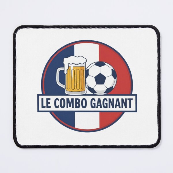 Item preview, The Winning Combo: Beer and Football - French Version designed and sold by digital.stickerperso.com.