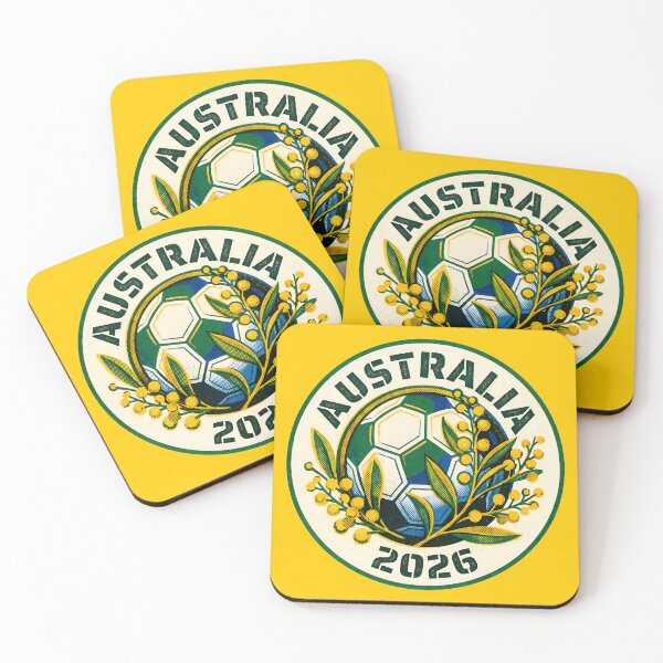 Item preview, Vintage Australia 2026 Soccer Golden Wattle Badge designed and sold by Imaginationbeyond.
