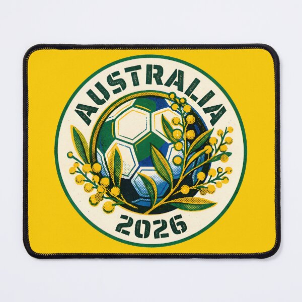 Item preview, Vintage Australia 2026 Soccer Golden Wattle Badge designed and sold by Imaginationbeyond.