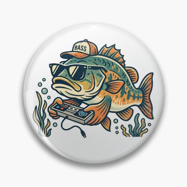 Item preview, Retro Gamer Bass Fishing Funny Fish Controller designed and sold by TeNovaStudio.