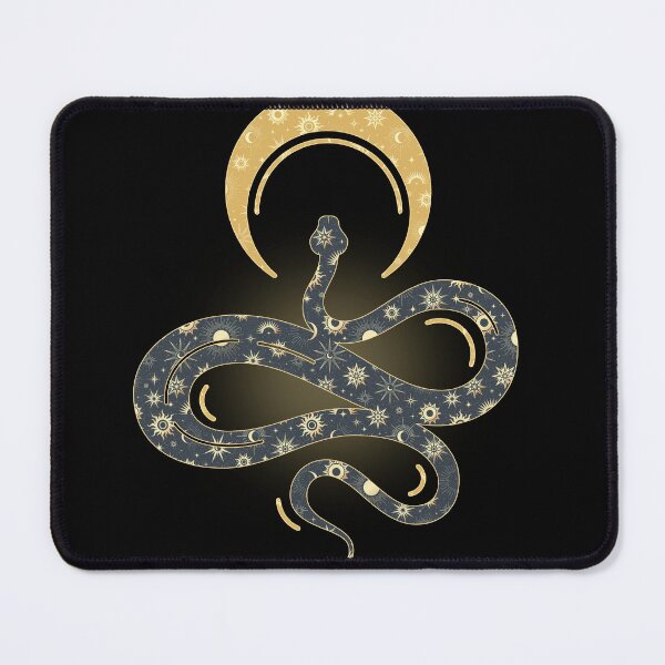 Item preview, Mystic Celestial Snake & Crescent Moon Graphic Tee designed and sold by QuirkyCloud Designs.