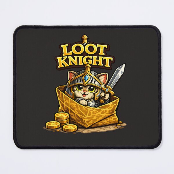 Item preview, Loot Knight Cat – Funny RPG Gaming Cat Meme Cute Fantasy Gamer Design designed and sold by Irysek.
