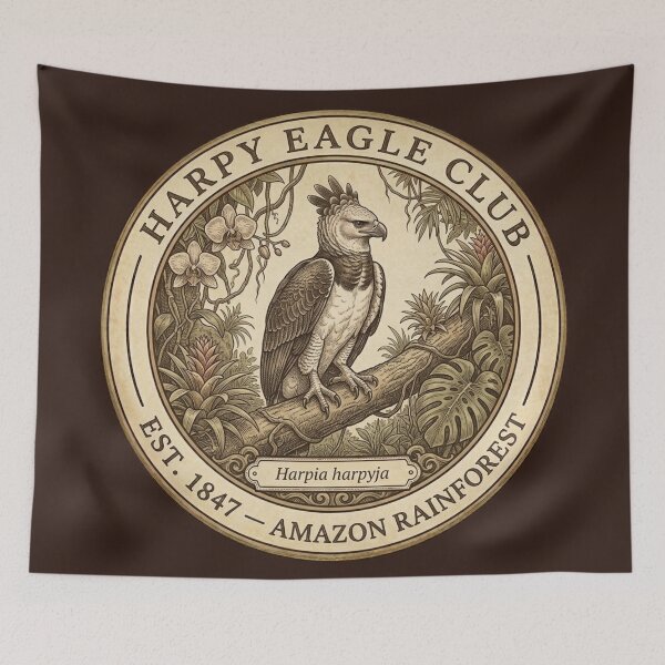 Item preview, Harpy Eagle Apex Predator Club Vintage Badge Amazon designed and sold by CalmCapy Co.