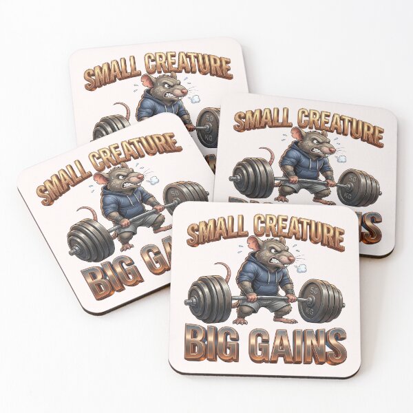 Item preview, Small Creature Big Gains Funny Gym Rat designed and sold by pradeepvisuals.