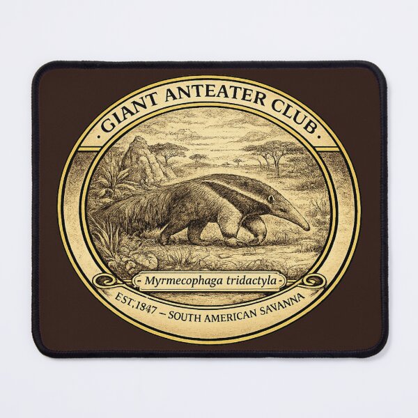 Item preview, Giant Anteater Club Vintage Badge South American Art designed and sold by CalmCapy Co.