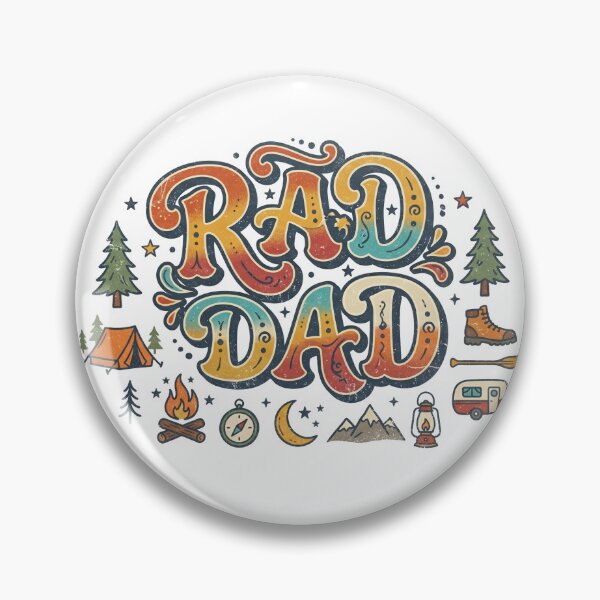 Item preview, Retro Groovy Rad Dad Camping Outdoor Adventure designed and sold by TeNovaStudio.