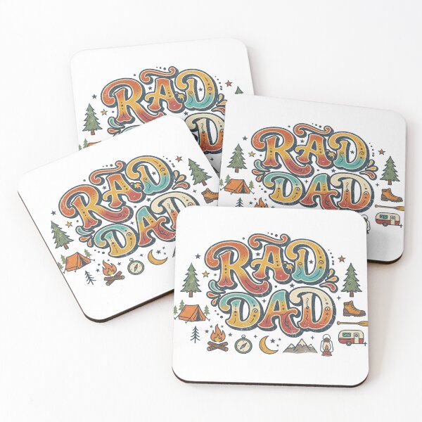 Item preview, Retro Groovy Rad Dad Camping Outdoor Adventure designed and sold by TeNovaStudio.