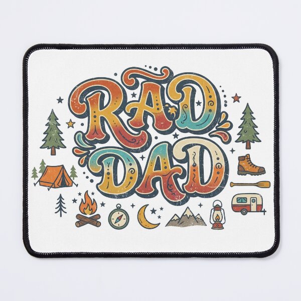 Item preview, Retro Groovy Rad Dad Camping Outdoor Adventure designed and sold by TeNovaStudio.