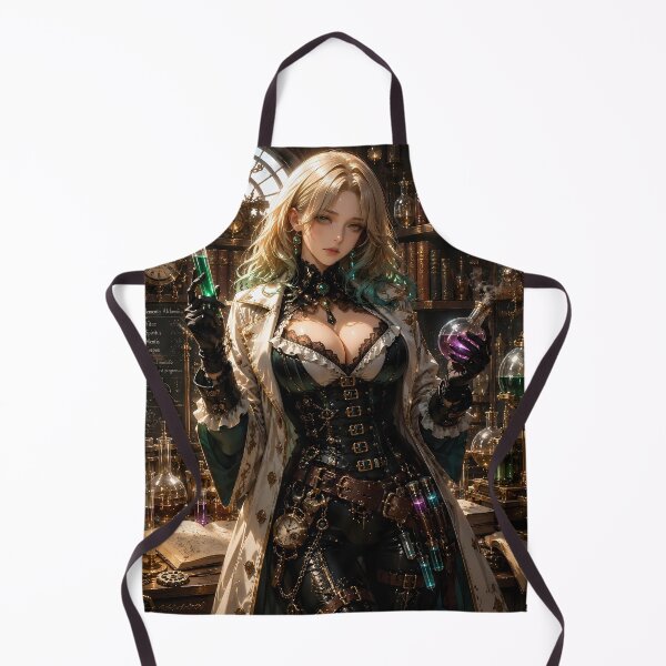 Item preview, Elegant Steampunk Scientist Anime Girl Fantasy Laboratory Design designed and sold by BorgSpareParts.
