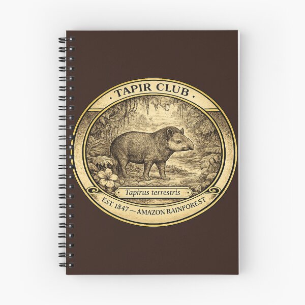 Item preview, Tapir Club Amazon Rainforest Vintage Badge designed and sold by CalmCapy Co.