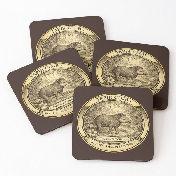 Item preview, Tapir Club Vintage Badge Amazon Rainforest Wildlife designed and sold by CalmCapy Co.