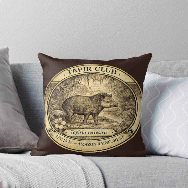 Item preview, Tapir Club Vintage Badge Amazon Rainforest Wildlife designed and sold by CalmCapy Co.