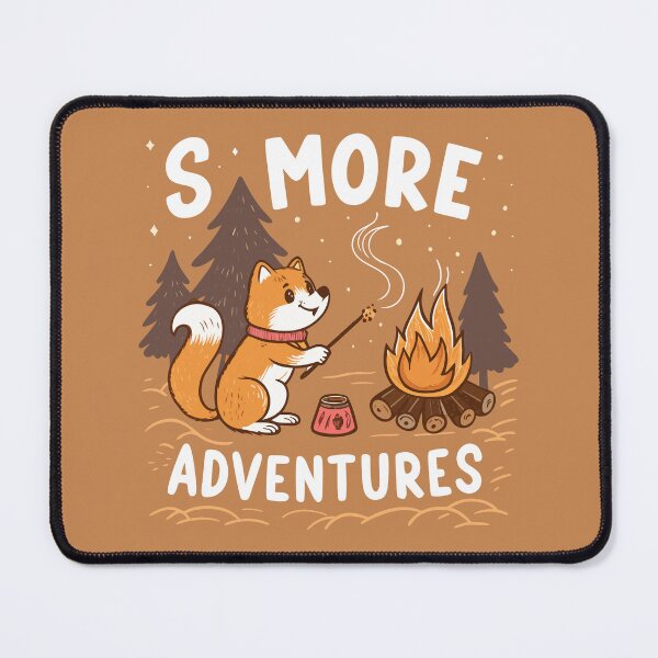 Item preview, Retro S'more Adventures Shiba Inu Dog Roasting Marshmallows Campfire Camping Design designed and sold by Ahmed-khafagy.