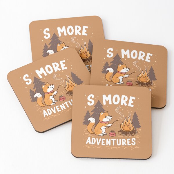 Item preview, Retro S'more Adventures Shiba Inu Dog Roasting Marshmallows Campfire Camping Design designed and sold by Ahmed-khafagy.