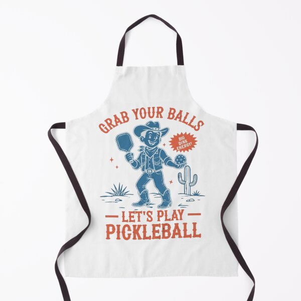 Item preview, Funny Cowboy Pickleball Grab Your Balls Big Dink Energy Vintage Mascot designed and sold by haitrieuic96.