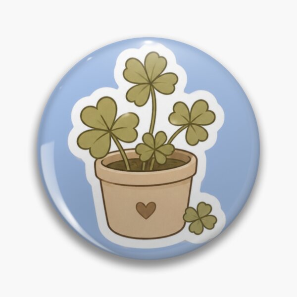 Item preview, Wholesome Potted Clover Sticker designed and sold by PrintByte.