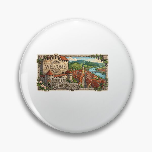 Item preview, Welcome Ptuj Slovenia Historic Travel Sticker designed and sold by Imaginarium of Chaos falcon88 .