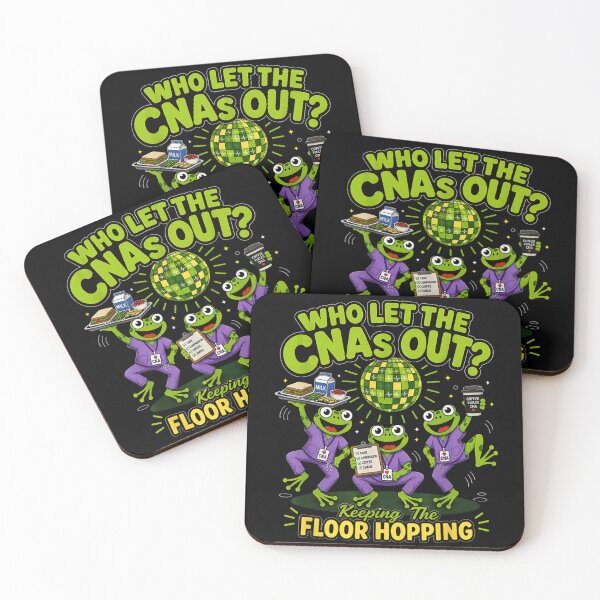Item preview, Who Let The CNAs Out Keeping The Floor Hopping Funny Nursing Frogs designed and sold by WilliaMaler.