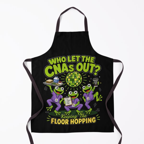 Item preview, Who Let The CNAs Out Keeping The Floor Hopping Funny Nursing Frogs designed and sold by WilliaMaler.