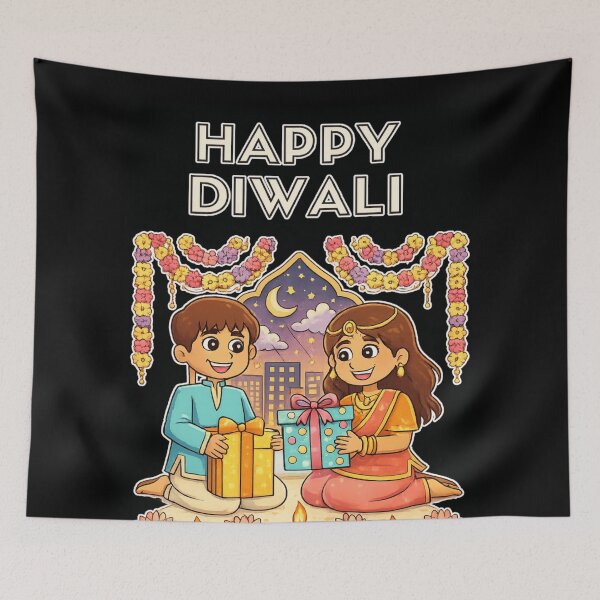 Item preview, Happy Diwali 2026 - Festival of Lights Kids Gift designed and sold by Cust-tshirts.