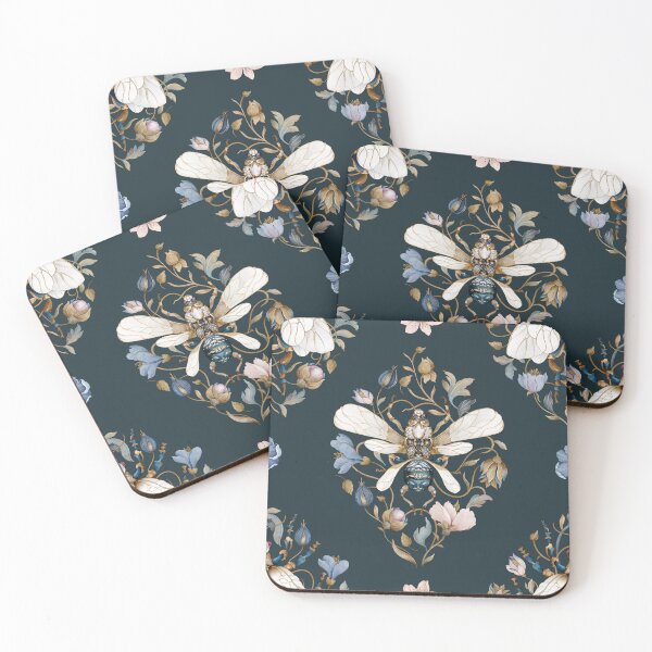 Item preview, Midnight Garden Bee with Botanical Flourishes designed and sold by EmmasStory.
