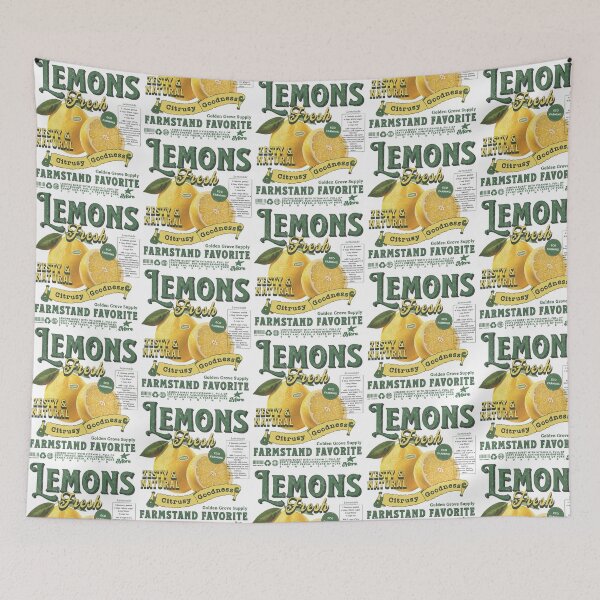 Item preview, Lemons Fresh Farmstand Favorite Vintage Citrus Market designed and sold by alidiaa.