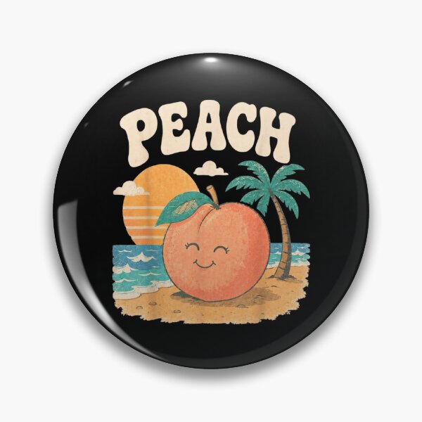 Item preview, Cute Retro Peach On The Beach Tropical Summer Vacation Aesthetic Illustration designed and sold by WilliaMaler.