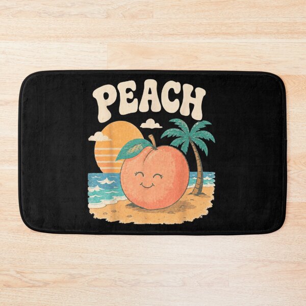 Item preview, Cute Retro Peach On The Beach Tropical Summer Vacation Aesthetic Illustration designed and sold by WilliaMaler.