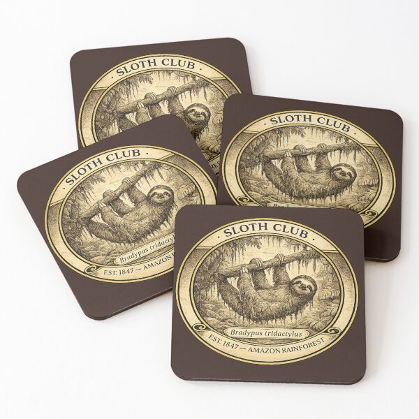 Item preview, Sloth Club Vintage Badge Amazon Rainforest Wildlife designed and sold by CalmCapy Co.