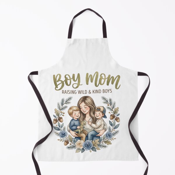 Item preview, Boy Mom Design | Raising Wild & Kind Boys | Watercolor Boho Mom of Boys Art designed and sold by CUTE & FUN CREATIONS.