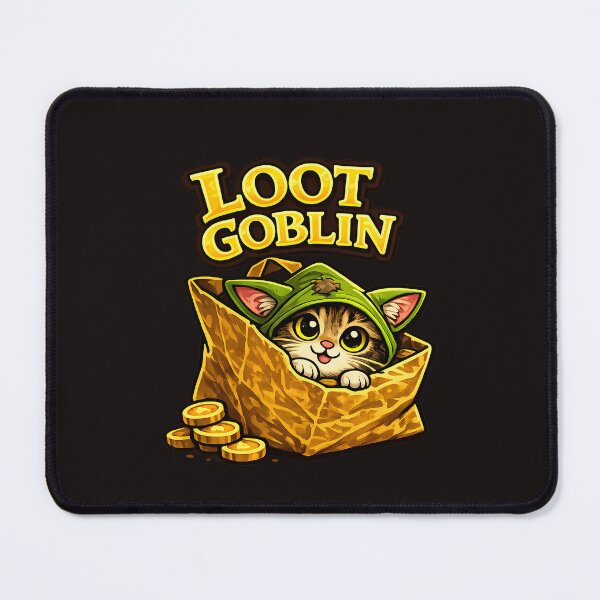 Item preview, Loot Goblin Cat – Funny RPG Gaming Meme Cute Fantasy Gamer Cat designed and sold by Irysek.