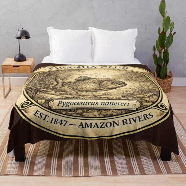 Item preview, Piranha Club Vintage Badge Amazon Rivers Wildlife designed and sold by CalmCapy Co.