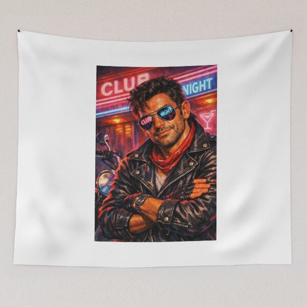 Item preview, 1980s Gay Leather Bar Daddy Club Nights Neon Pride Graphic Design designed and sold by ItsAKinkThing.