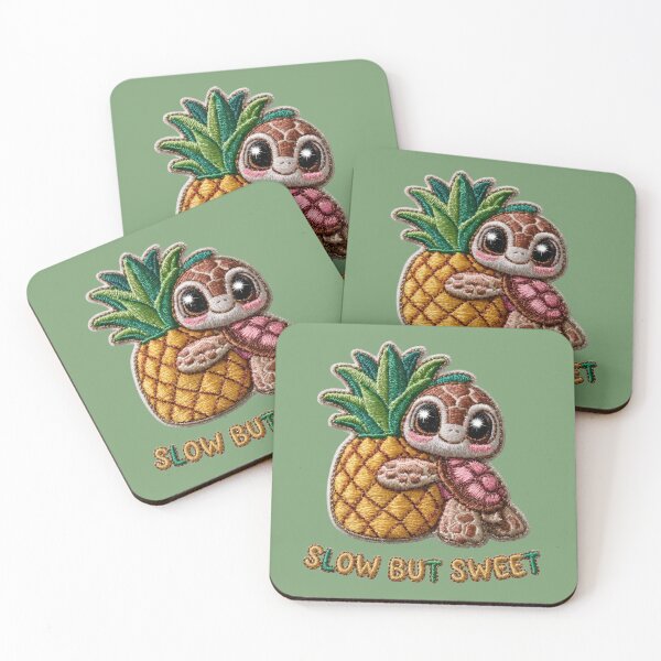 Item preview, Slow But Sweet Turtle Pineapple Patch designed and sold by MegaNovaArt.