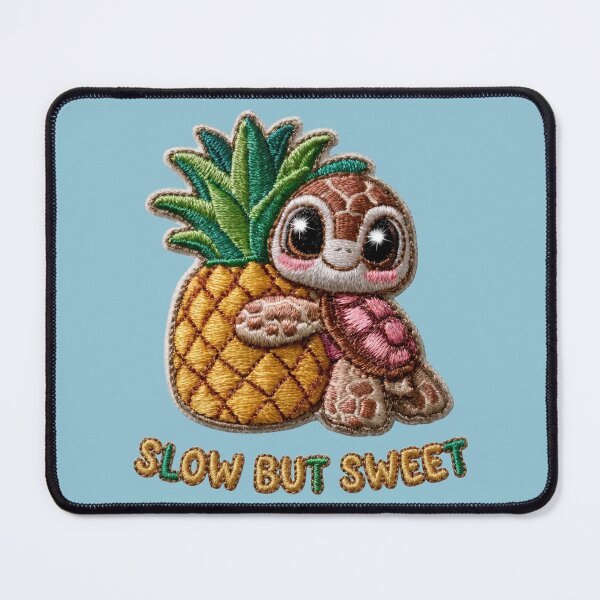 Item preview, Slow But Sweet Turtle Pineapple Patch designed and sold by MegaNovaArt.