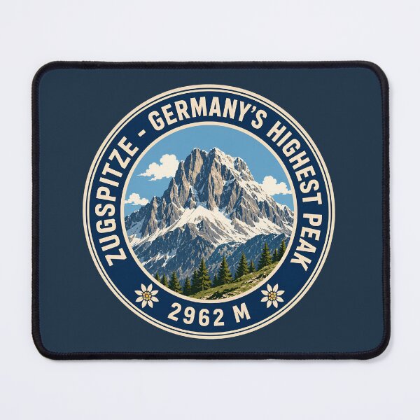 Item preview, Retro Zugspitze Germany Highest Peak Travel Badge designed and sold by Imaginationbeyond.