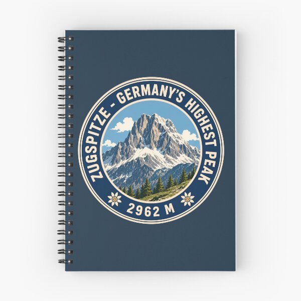 Item preview, Insignia de viaje retro del Zugspitze, la cima más alta de Alemania. designed and sold by Imaginationbeyond.